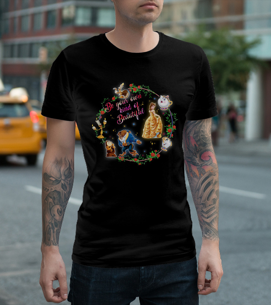 Be Your Own Kind of Beautiful BT&TB Characters Roses T-Shirt