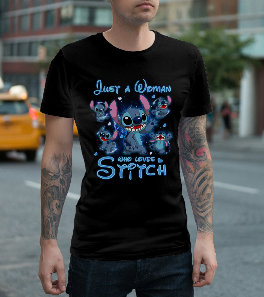 Just a Woman Who Loves Stitch T-Shirt