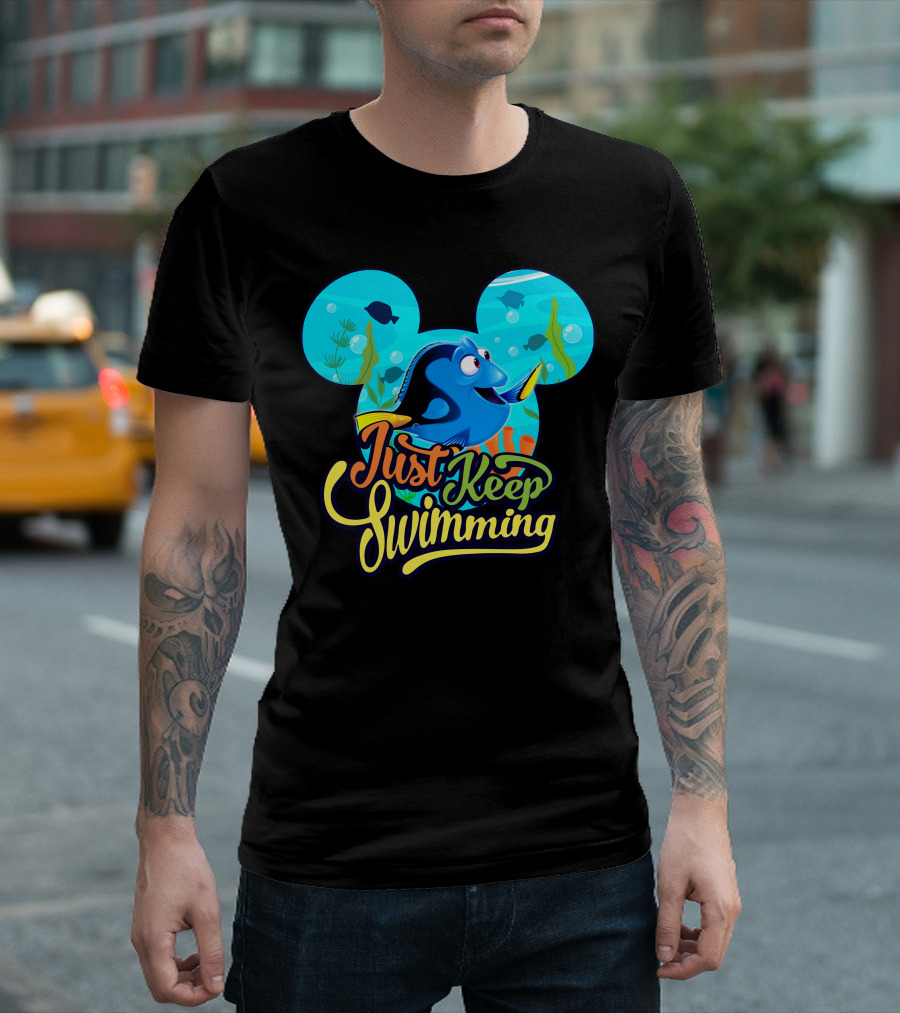 Just Keep Swimming Mickey Mouse Ears Dory T-Shirt