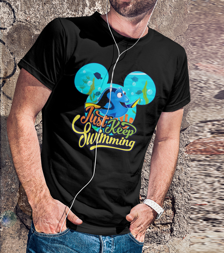 Just Keep Swimming Mickey Mouse Ears Dory T-Shirt