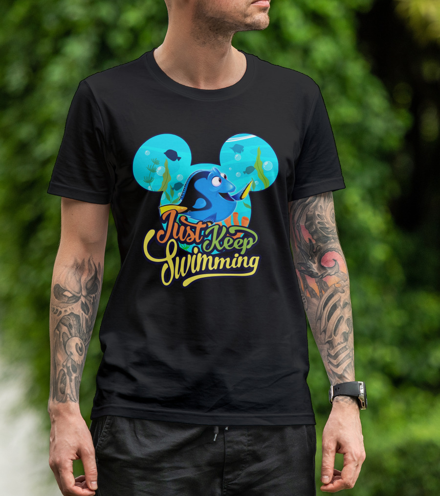 Just Keep Swimming Mickey Mouse Ears Dory T-Shirt