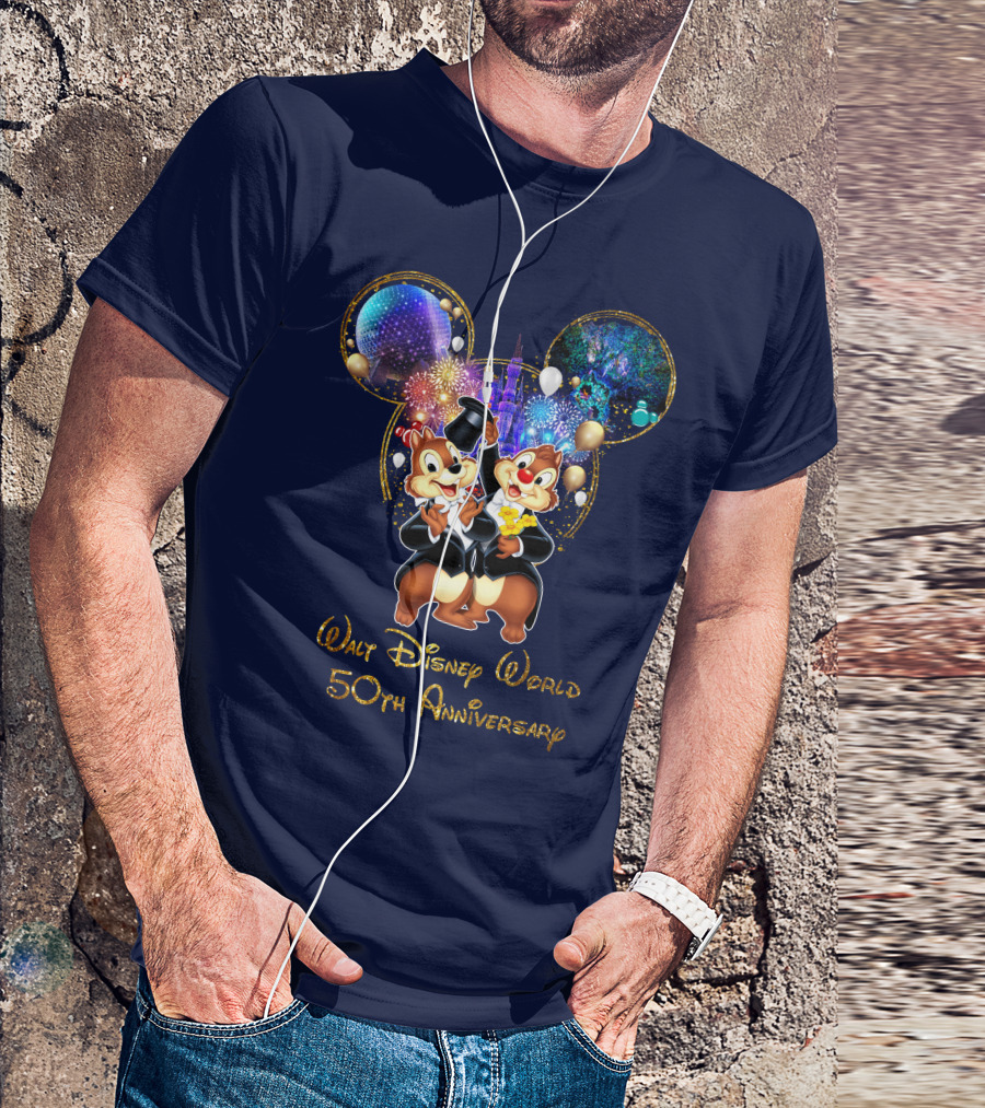 Walt Disney World 50th Anniversary Chip And Dale T-Shirt