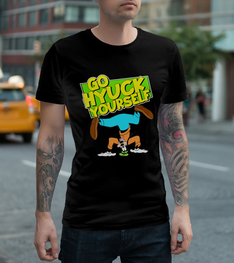 Go Hyuk Yourself Goofy Headstand Cartoon T-Shirt