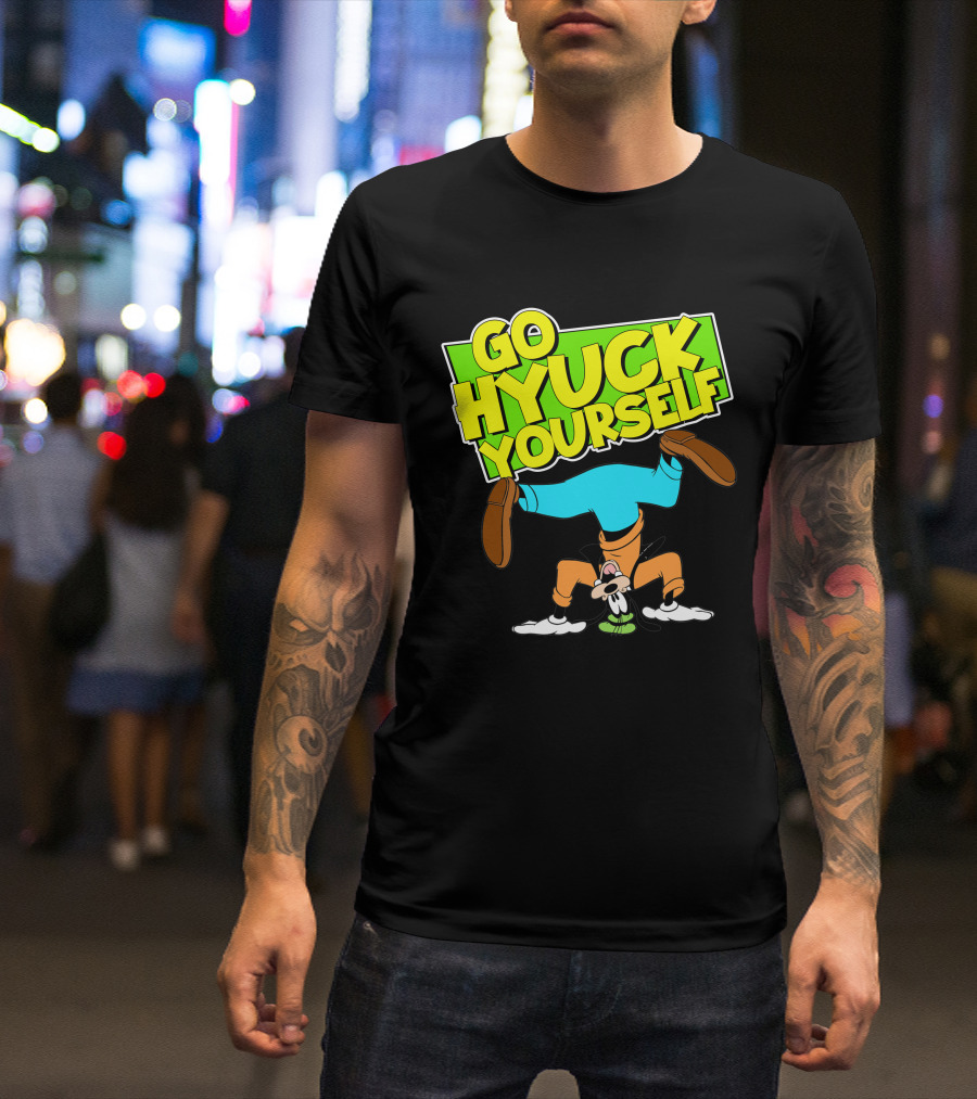 Go Hyuk Yourself Goofy Headstand Cartoon T-Shirt