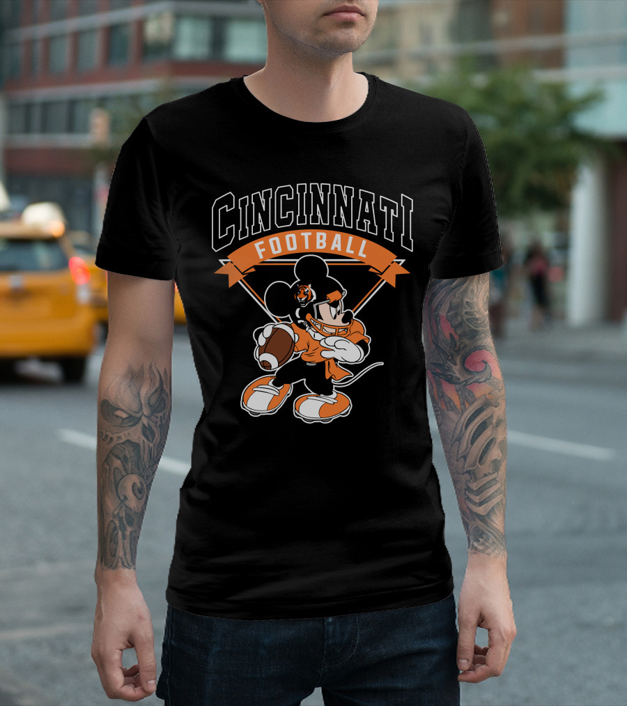 Cincinnati Football Mickey Bengals T-Shirt