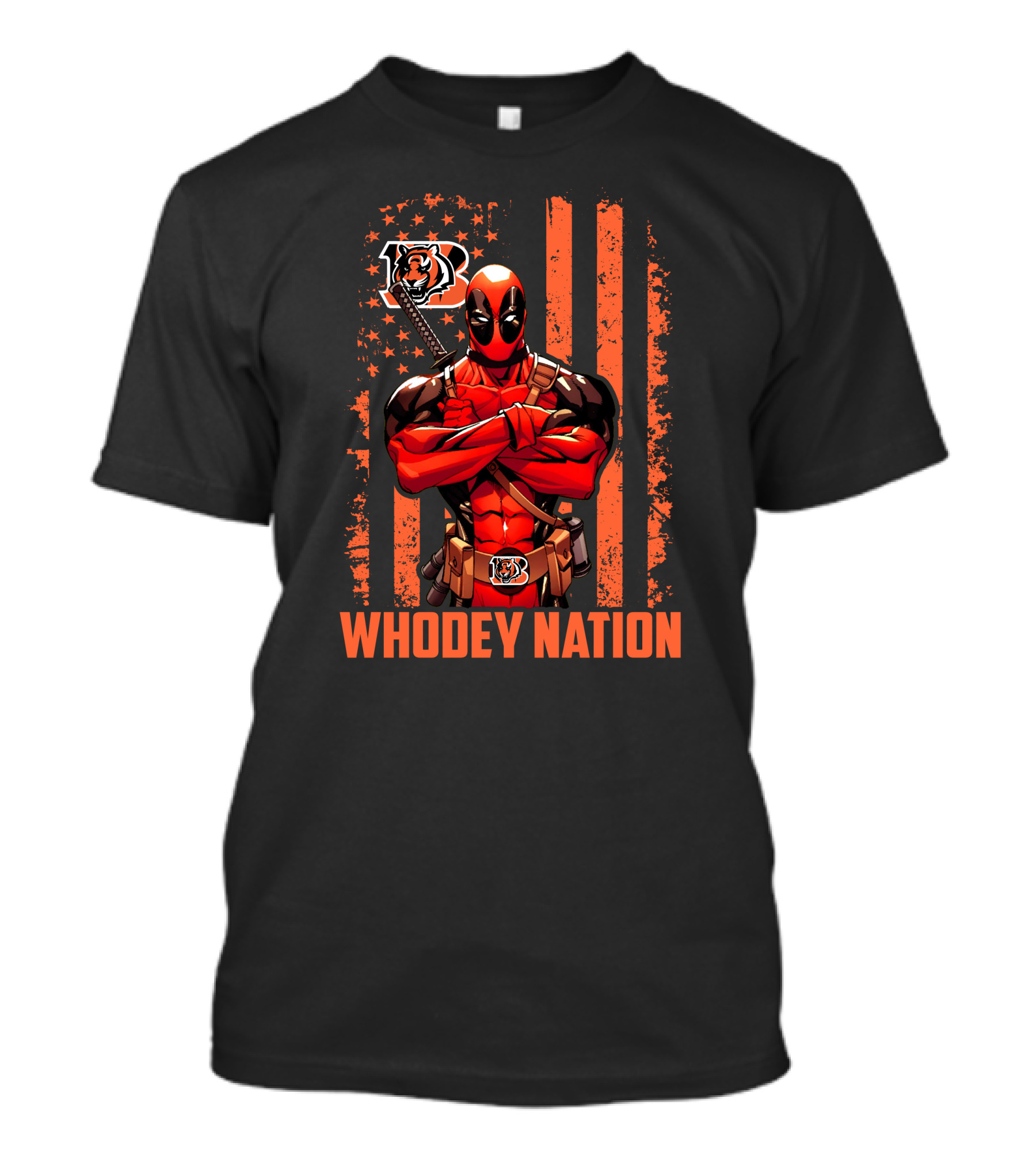 Whodey Nation Cincinnati Bengals Deadpool Fan T-Shirt