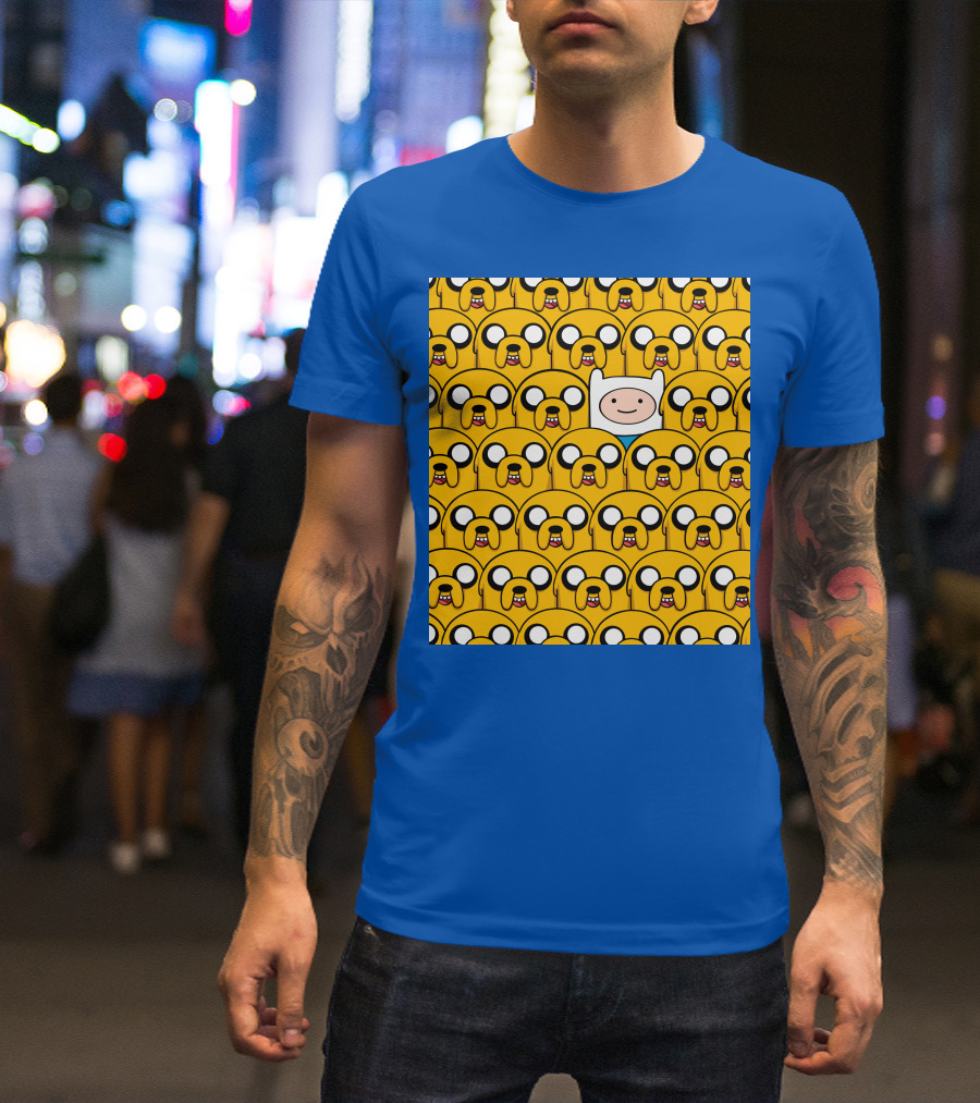 Finnthehuman Surrounded By Jake Faces T-Shirt