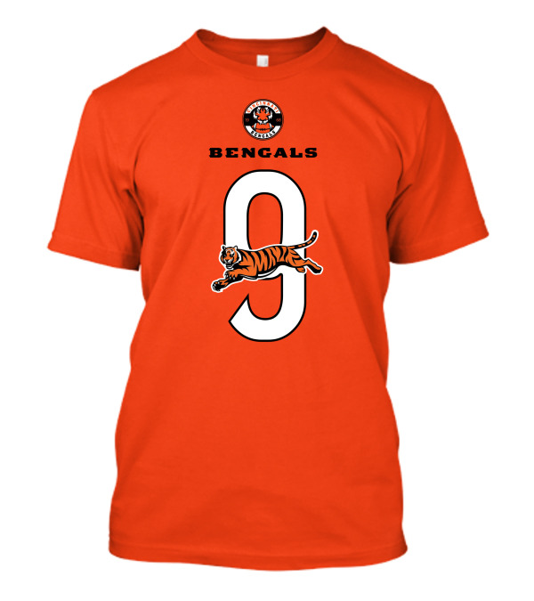 Joe Burrow Cincinnati Bengals Tiger Number 9 T-Shirt
