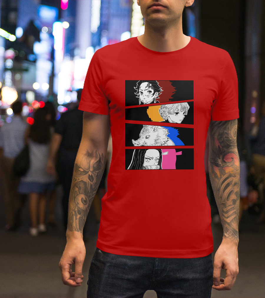 Demon Slayer Heroes Manga Style Characters T-Shirt