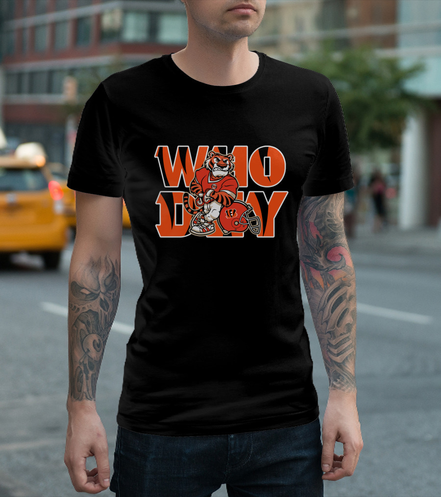 WHO DEY Tiger Football Spirit T-Shirt