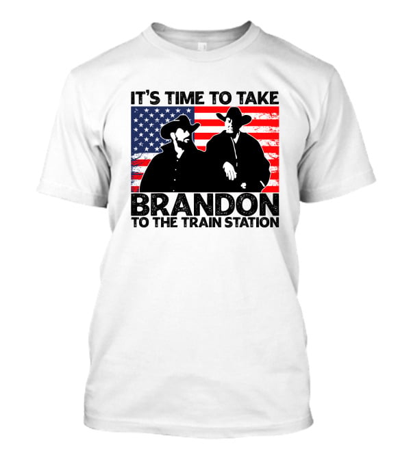 Yellowstone It's Time To Take Brandon To The Train Station American Flag Cowboy T-Shirt