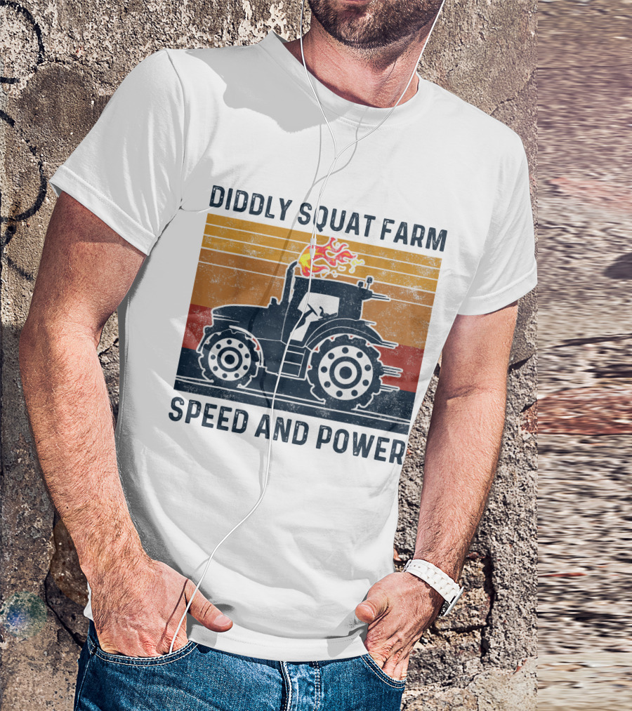 Diddly Squat Farm Tractor Speed And Power With Fire Elements T-Shirt