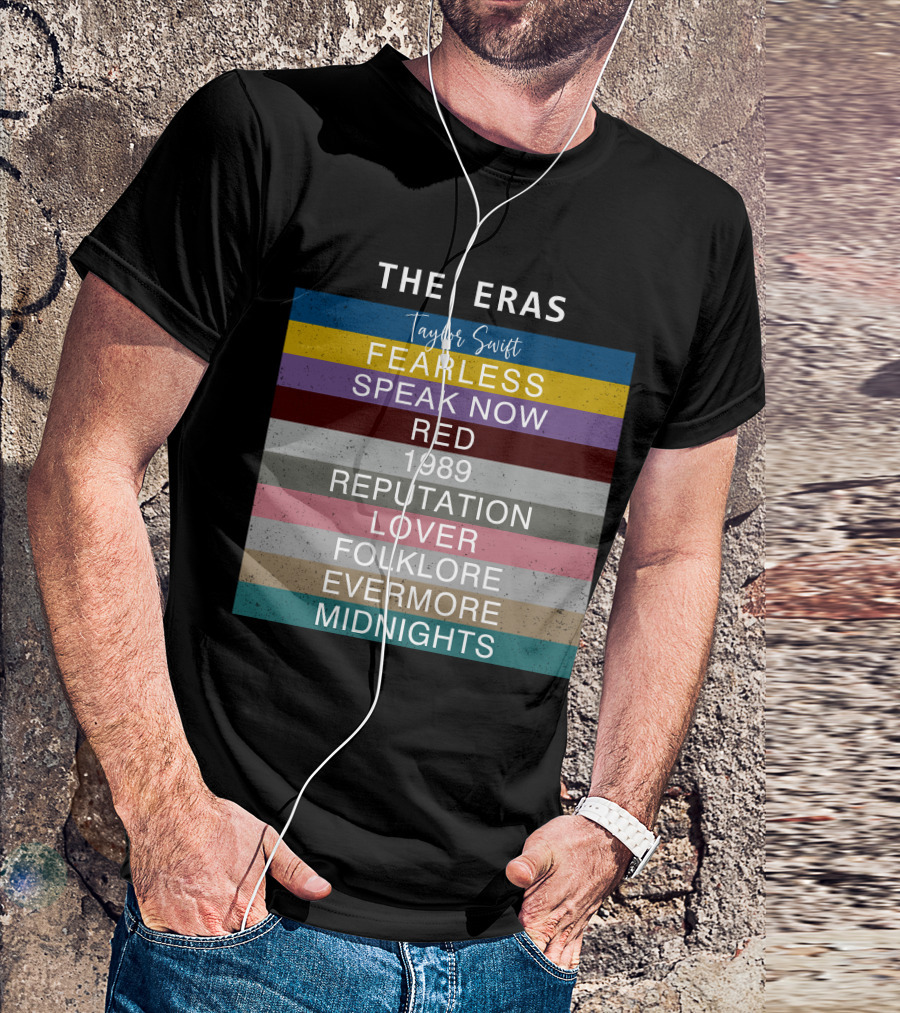 Taylor Swift The Eras Fearless Speak Now Red 1989 Reputation Lover Folklore Evermore Midnights T-Shirt