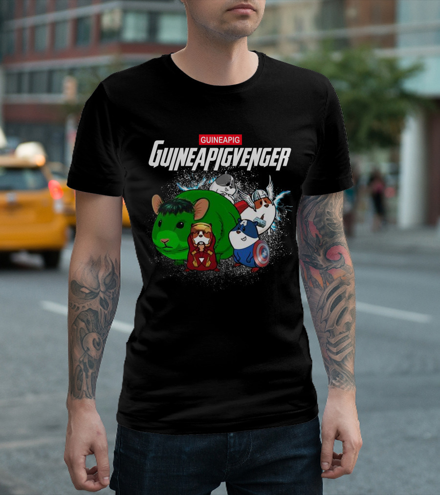 Guinea Pig Guivenger Superhero Team T-Shirt