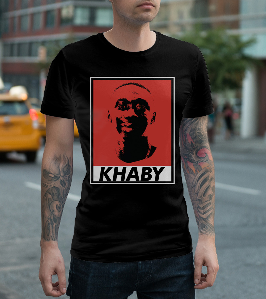Khaby Lame Bold Graphic Red and Black T-Shirt