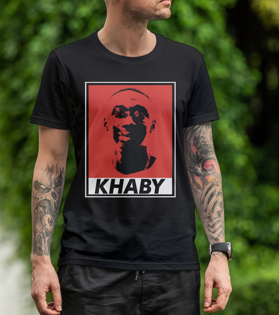 Khaby Lame Bold Graphic Red And Black T-Shirt