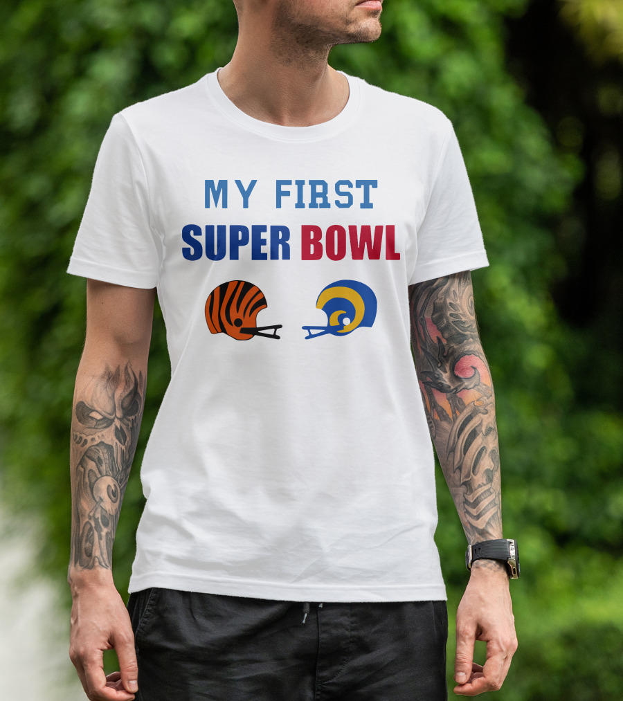 My First Super Bowl Bengals Rams Helmets T-Shirt