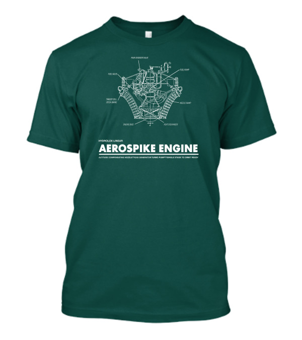 Hydrolox Linear Aerospike Engine Diagram Altitude Compensating Nozzle Turbo Pump T-Shirt