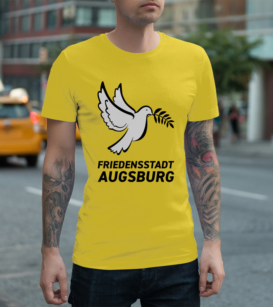 Friedensstadt Augsburg Peace Dove with Olive Branch T-Shirt