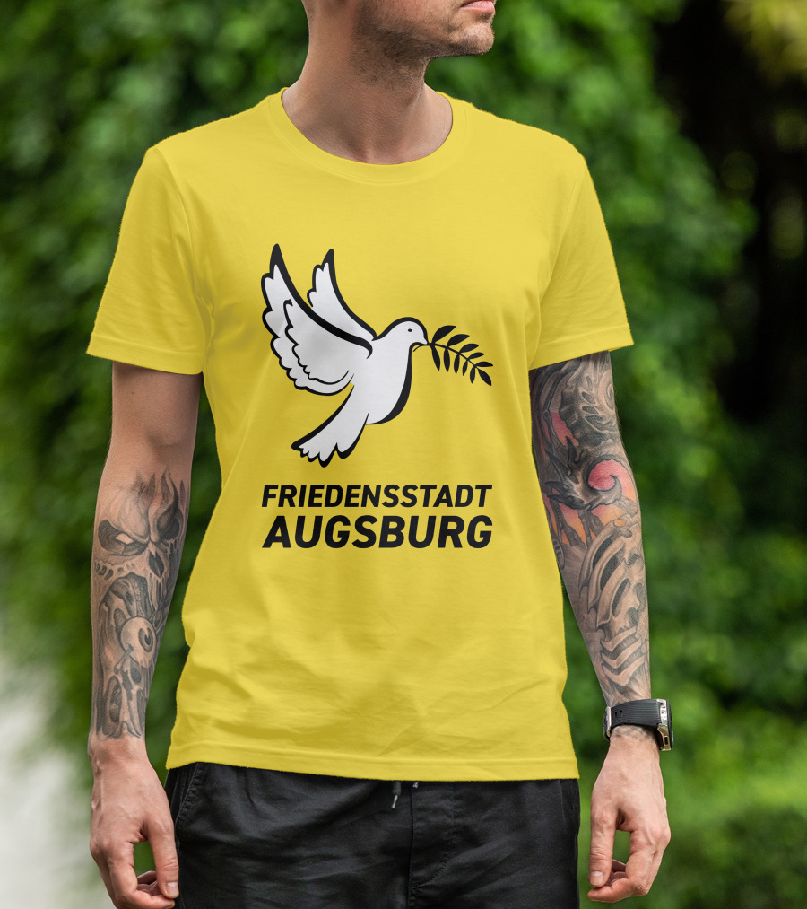 Friedensstadt Augsburg Peace Dove With Olive Branch T-Shirt