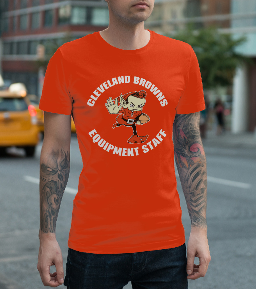 Cleveland Browns Equipment Staff Brownie Mascot T-Shirt