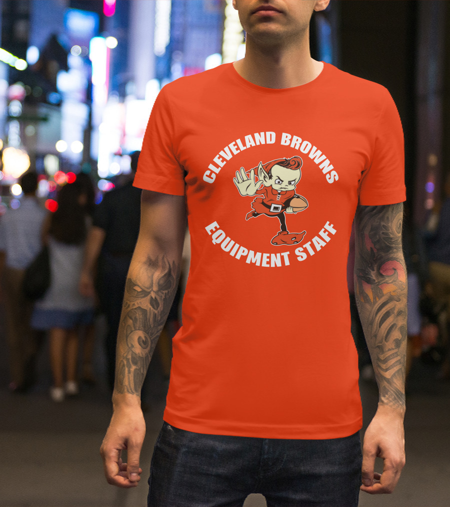 Cleveland Browns Equipment Staff Brownie Mascot T-Shirt