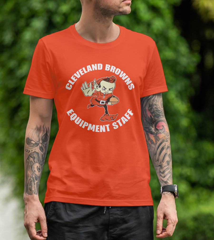 Cleveland Browns Equipment Staff Brownie Mascot T-Shirt