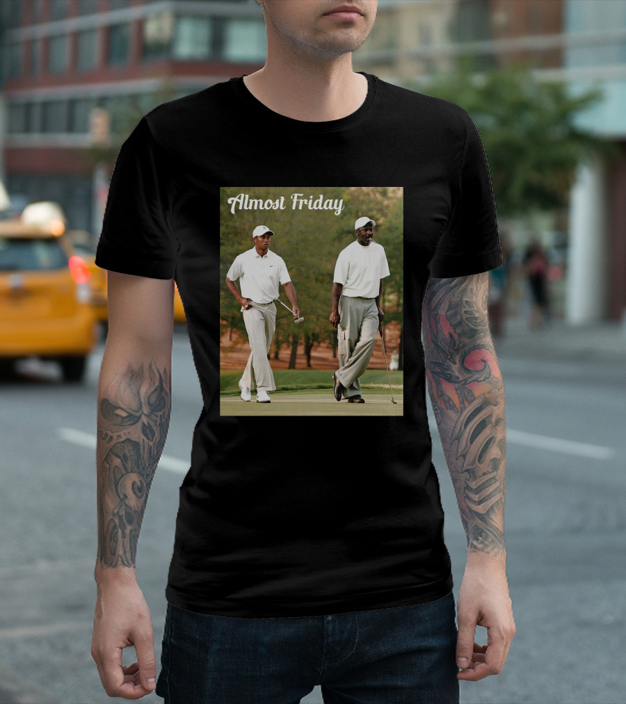 Almost Friday Golf Icons Walking Together T-Shirt