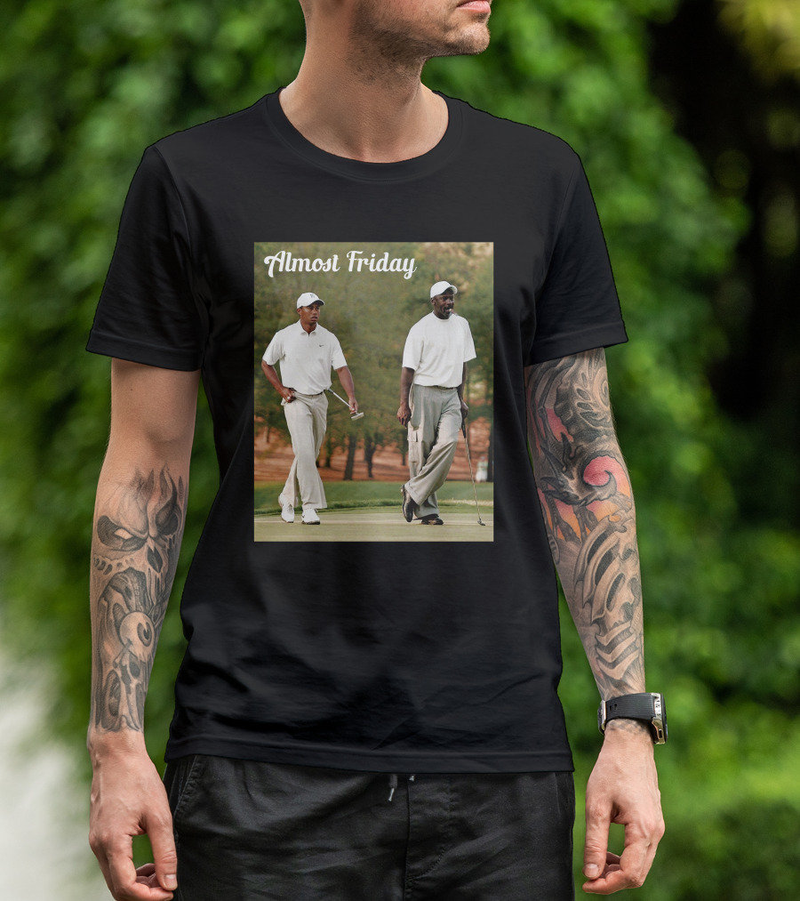 Almost Friday Golf Icons Walking Together T-Shirt