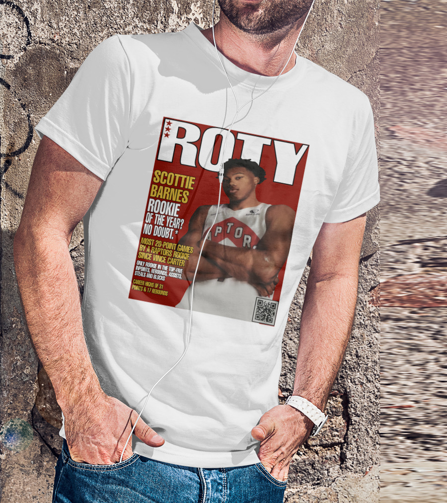 ROTY Scottie Barnes Rookie Of The Year No Doubt Raptors Achievement Highlights T-Shirt