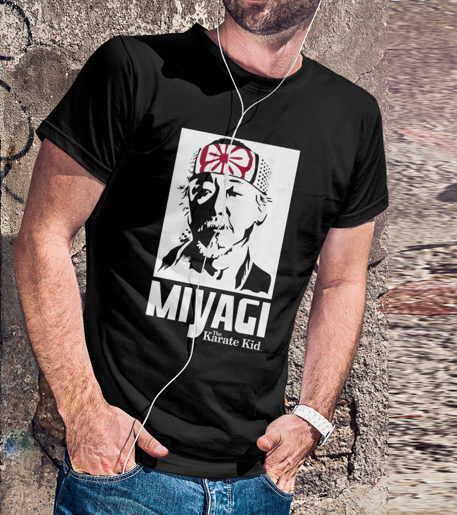 Miyagi The Karate Kid Headband Stencil T-Shirt