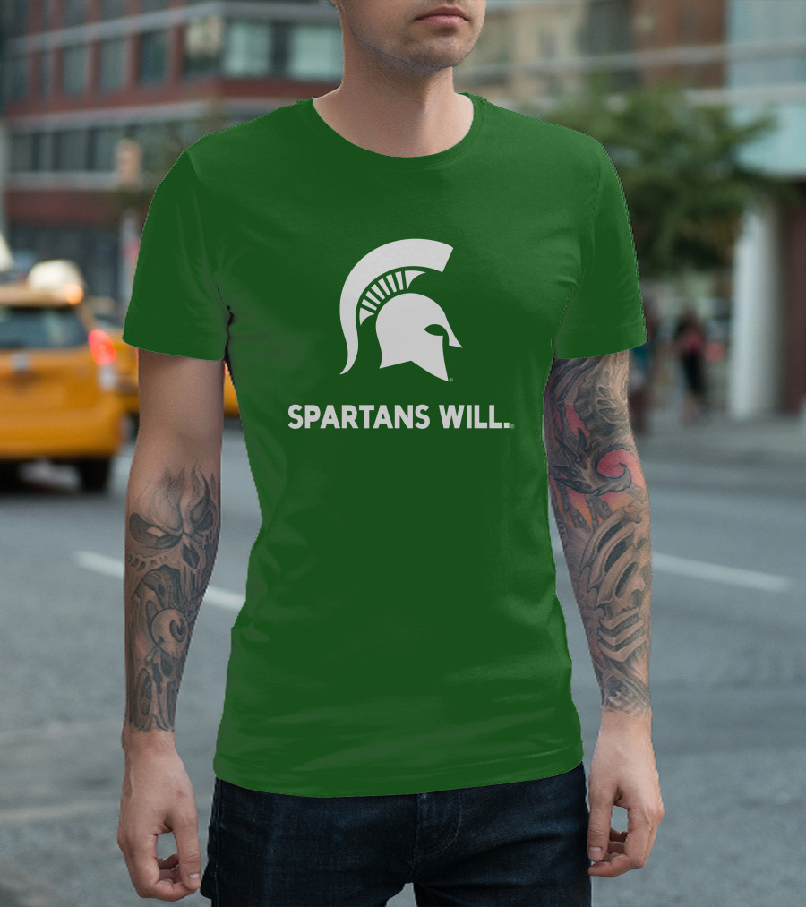 Spartans Will Michigan State Helmet T-Shirt