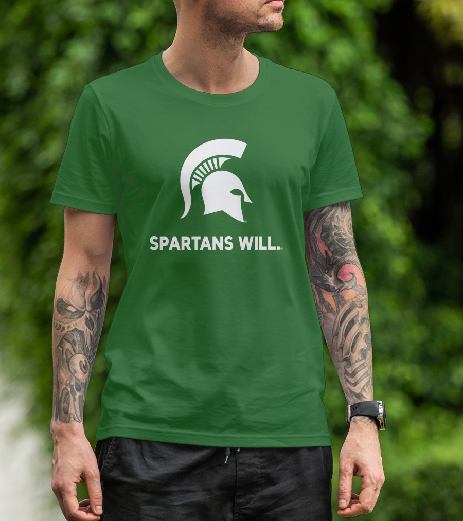 Spartans Will Michigan State Helmet T-Shirt