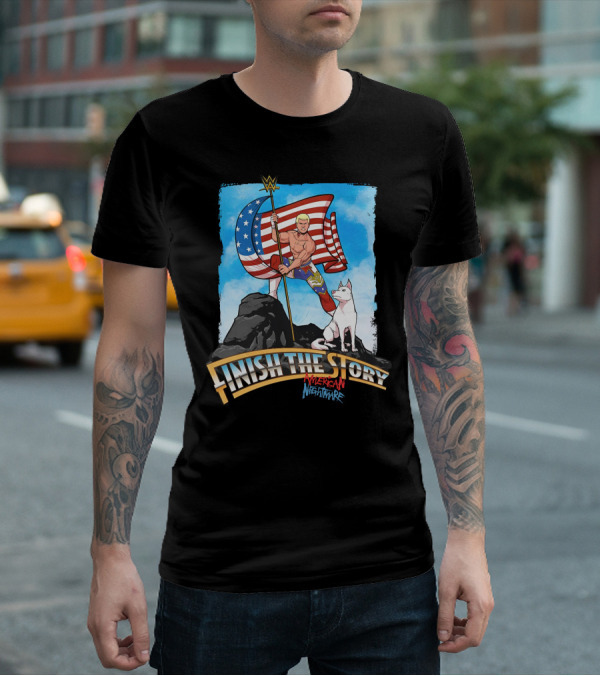 Finish The Story American Nightmare WWE Flag Gear T-Shirt