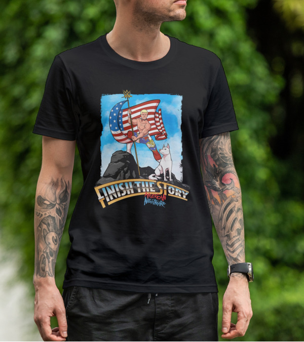 Finish The Story American Nightmare WWE Flag Gear T-Shirt