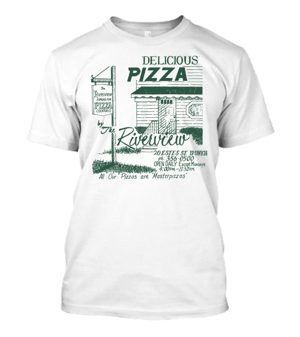 Delicious Pizza By The Riverview Ipswich Open Daily Famous For Pizza Cocktails Masterpizzas T-Shirt