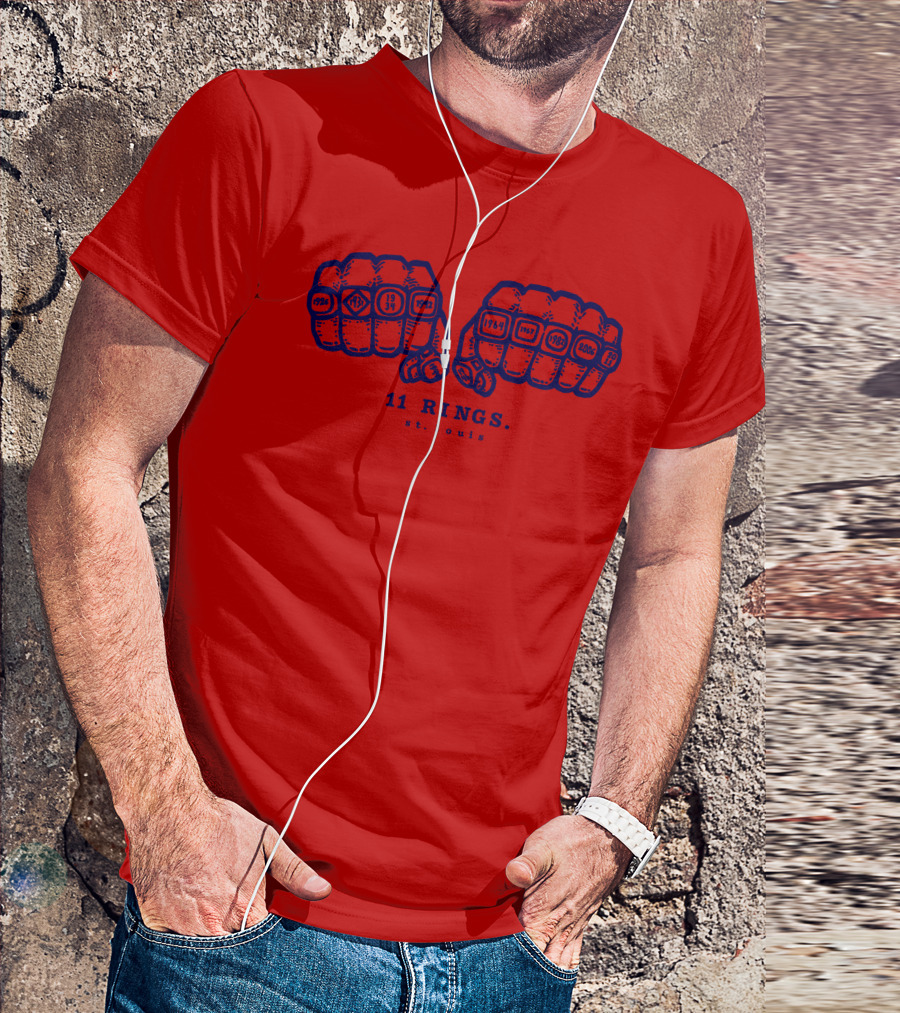 11 Rings St Louis 1926 1931 1934 1942 1944 1946 1964 1967 1982 2006 2011 T-Shirt