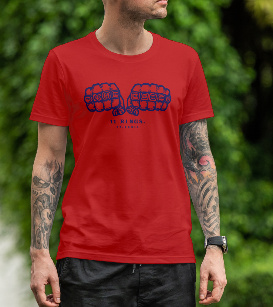 11 Rings St Louis 1926 1931 1934 1942 1944 1946 1964 1967 1982 2006 2011 T-Shirt