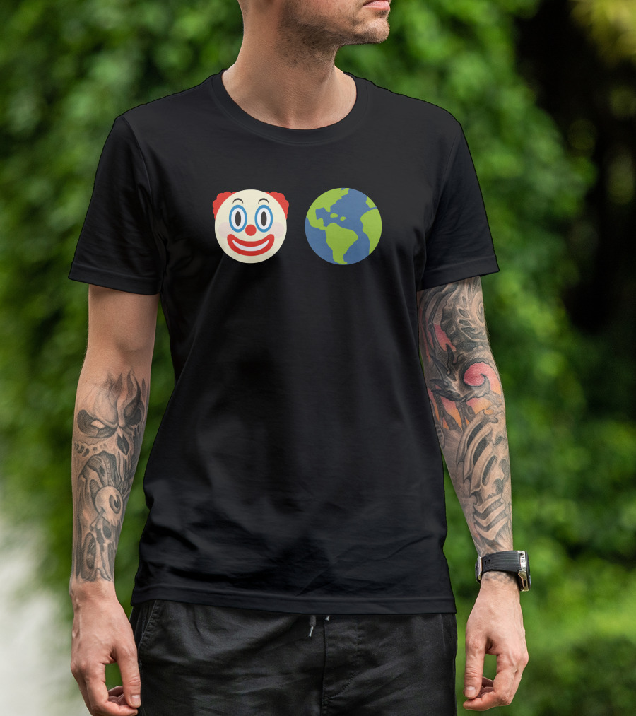 Clown World Honk Honk Emoji Face Earth T-Shirt