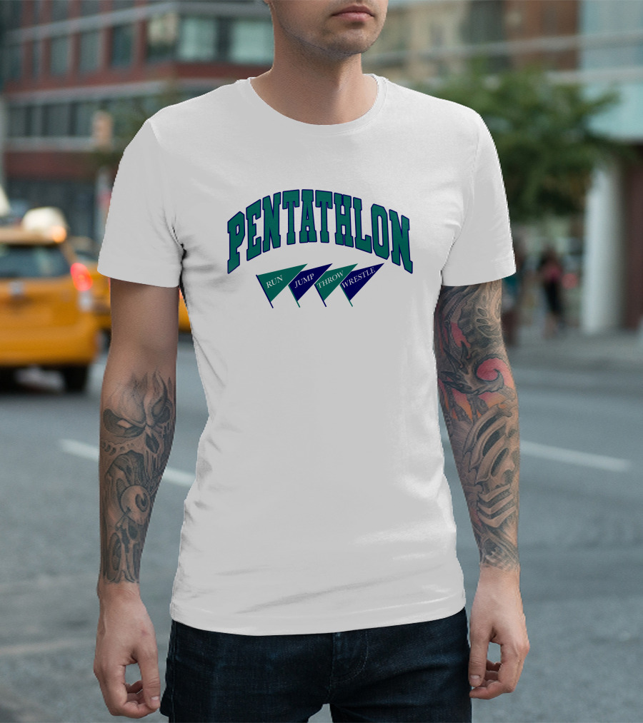 PENTATHLON RUN JUMP THROW WRESTLE T-Shirt
