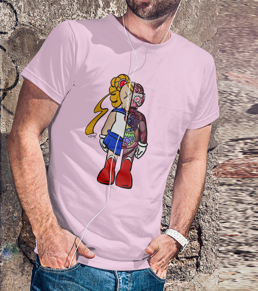 Sailor Kaws Moon Anatomical Hybrid T-Shirt
