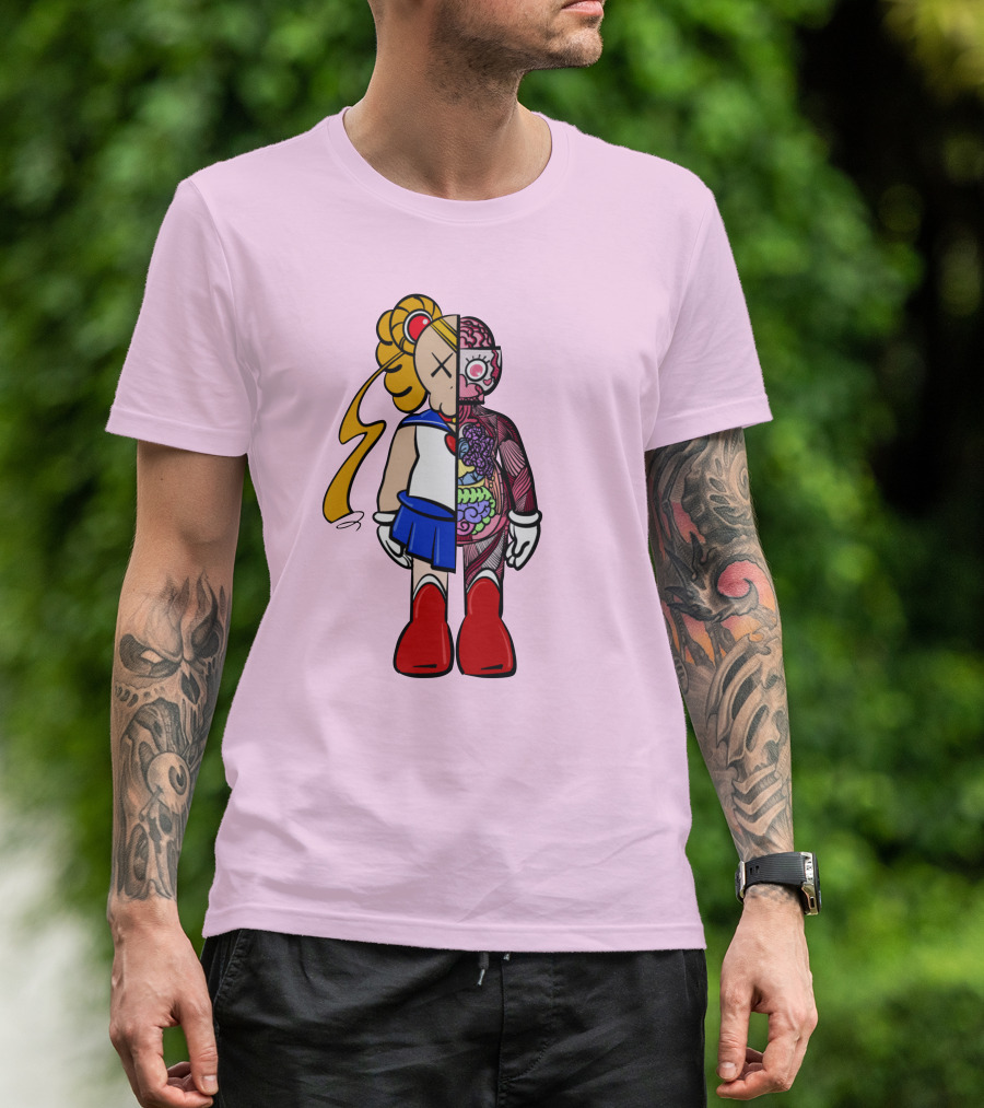 Sailor Kaws Moon Anatomical Hybrid T-Shirt