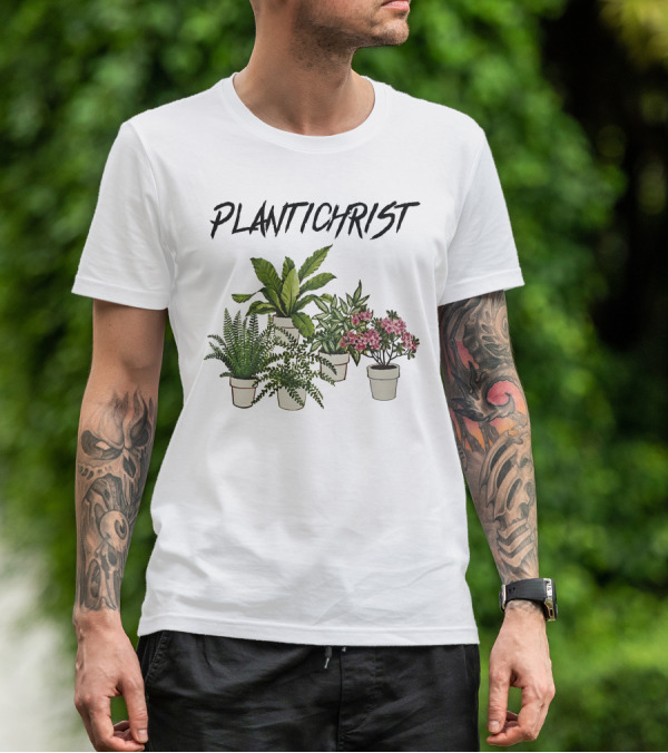 PLANTICHRIST Houseplants Collection With Text T-Shirt