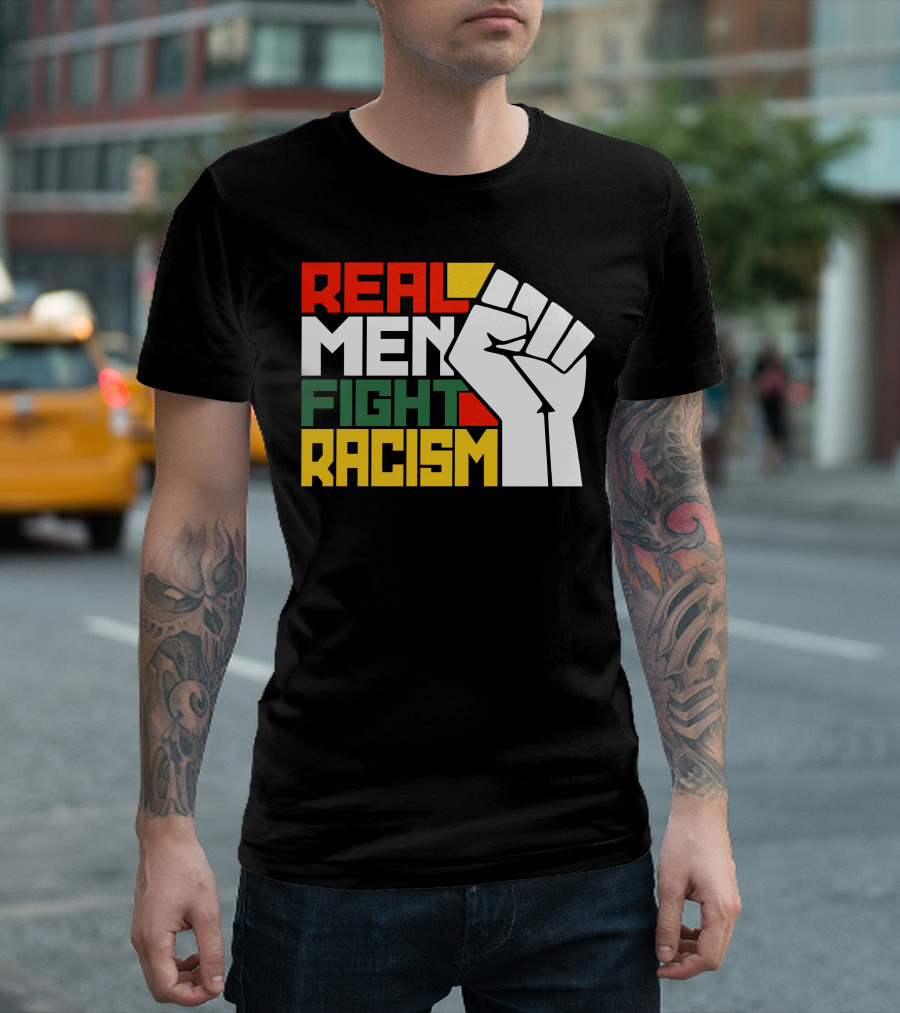 Real Men Fight Racism Silas Young Fist T-Shirt