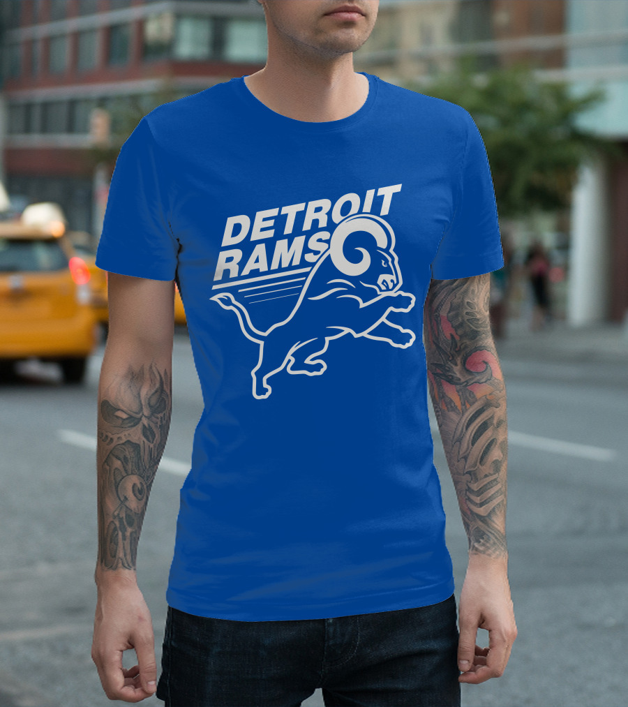 Detroit Rams Pro Sports Zone Charging Blue Ram T-Shirt
