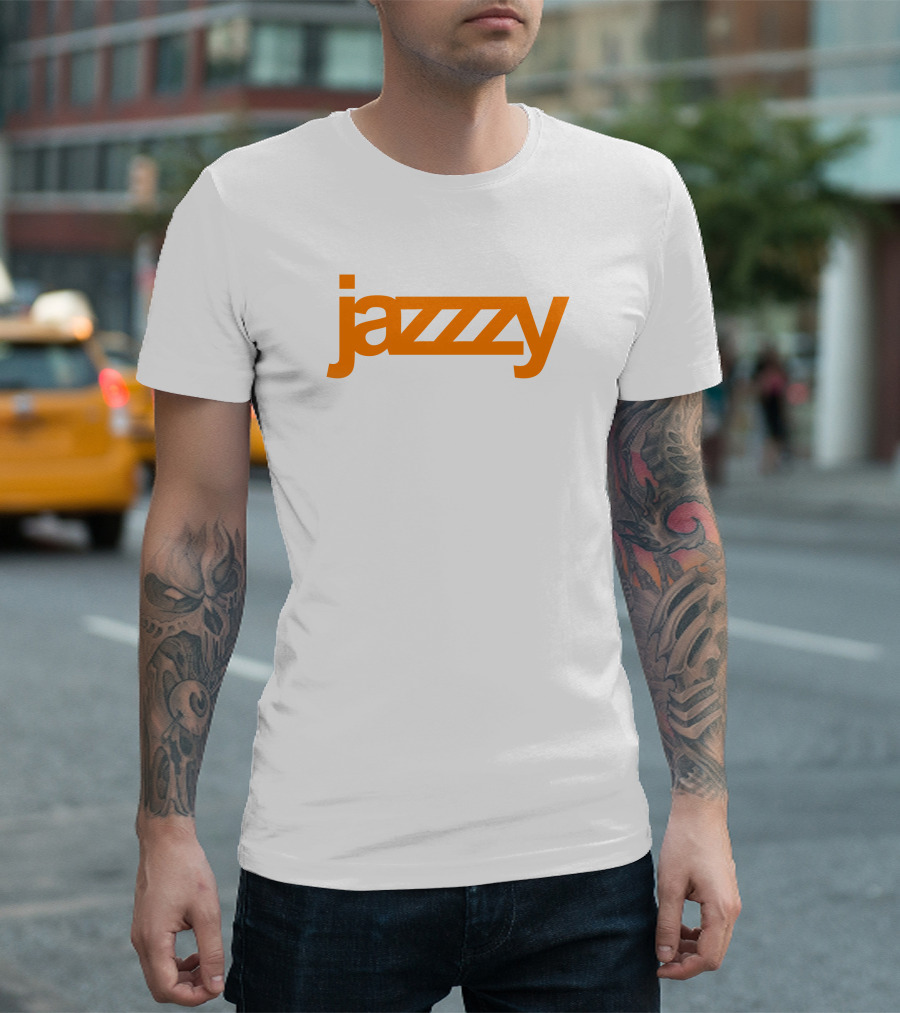 Jazzzy Orange Bold Text T-Shirt