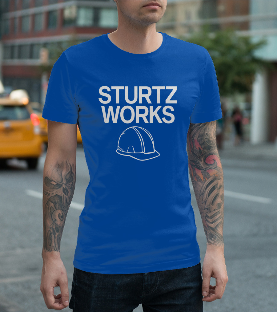 STURTZ WORKS Construction Hard Hat Raygunsite Store T-Shirt