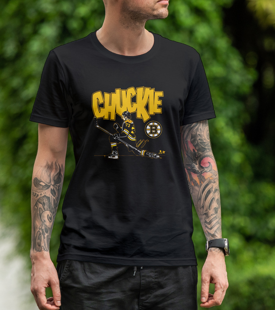 Chuckie Charlie McAvoy Boston Hockey 73 Bruins T-Shirt