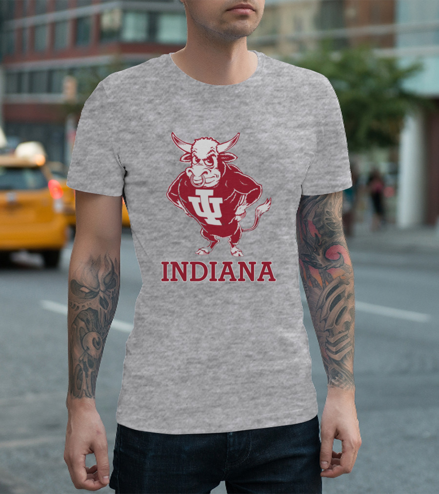 Vintage IU Hoosiers Bison Mascot Indiana T-Shirt