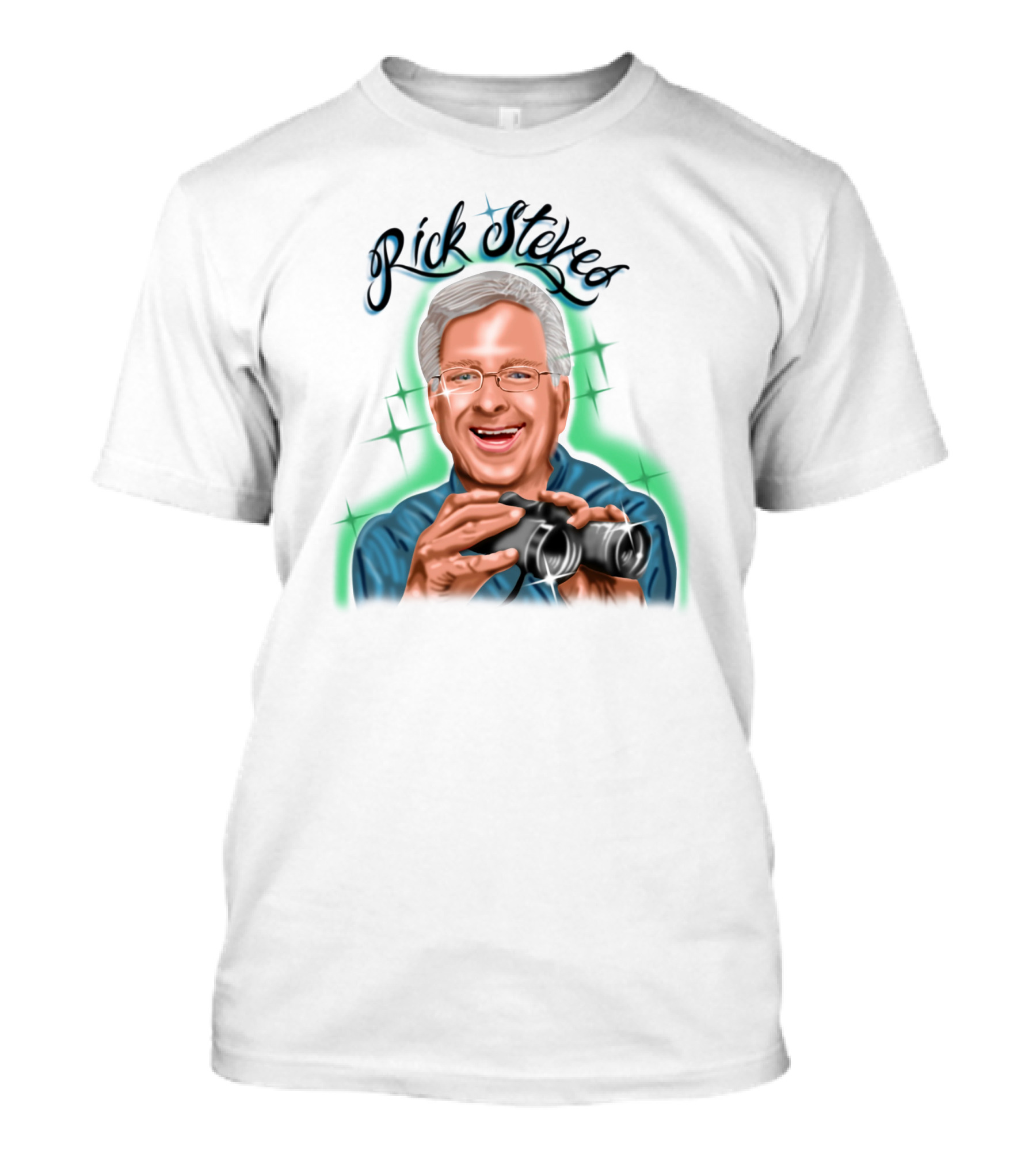 Samborghini Merch Rick Steves Binoculars T-Shirt